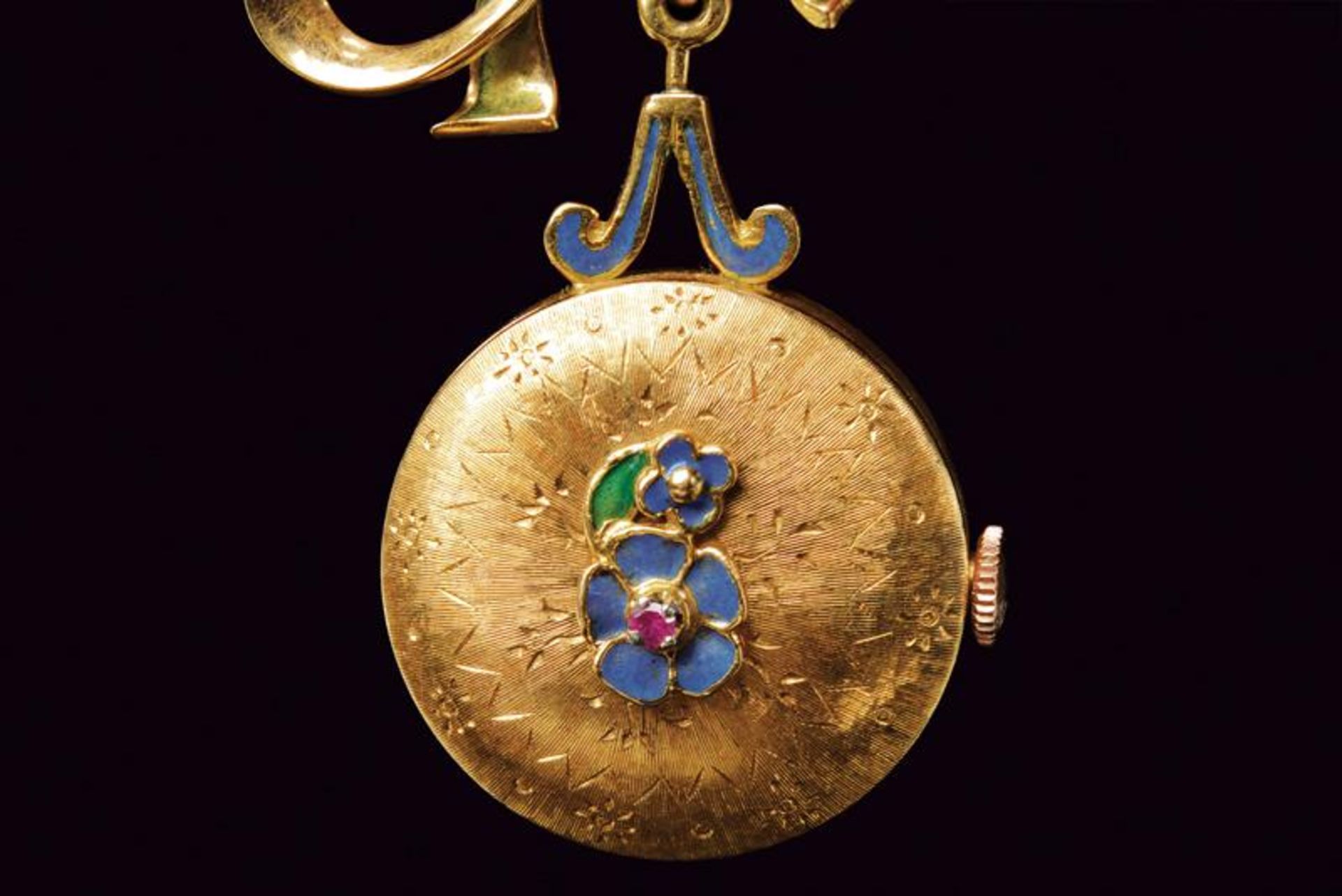 Gold Berthoud Geneve watch pin brooch - Bild 2 aus 2
