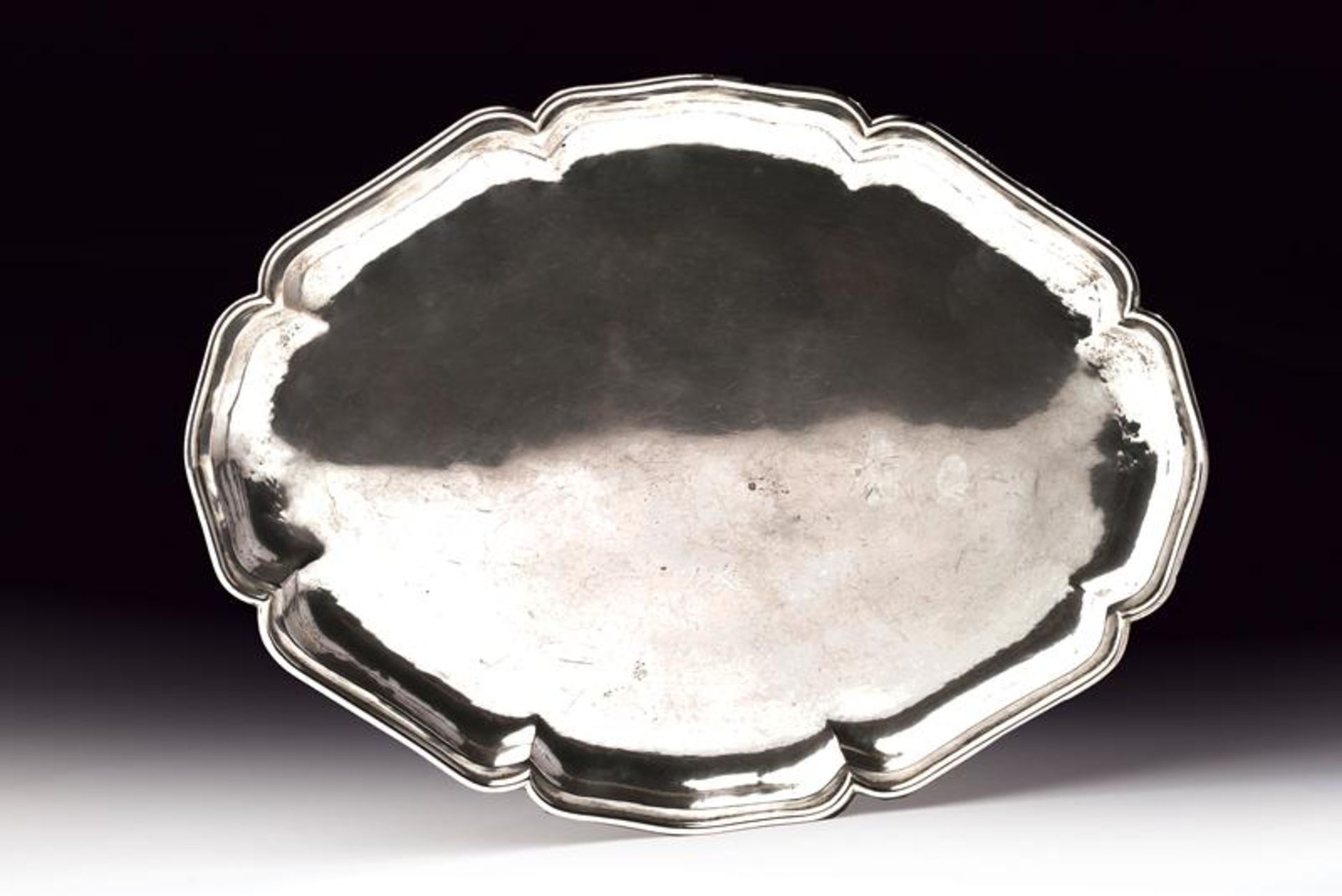 A silver tray