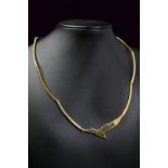 GIO CAROLI semi rigid gold link necklace