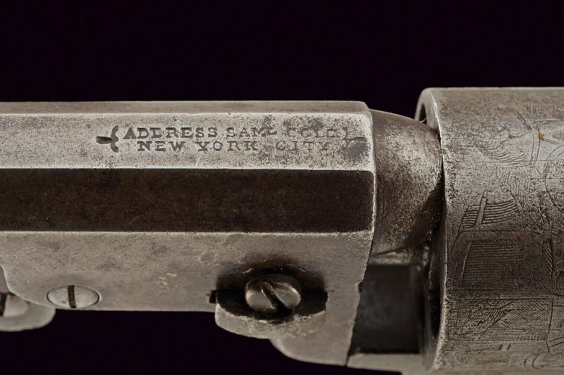 A Colt Model 1849 Pocket Revolver with second cylinder - Bild 4 aus 5