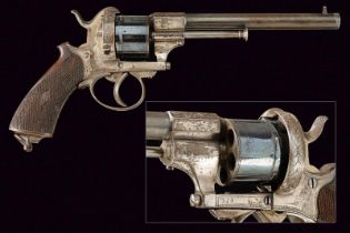 A pin fire revolver