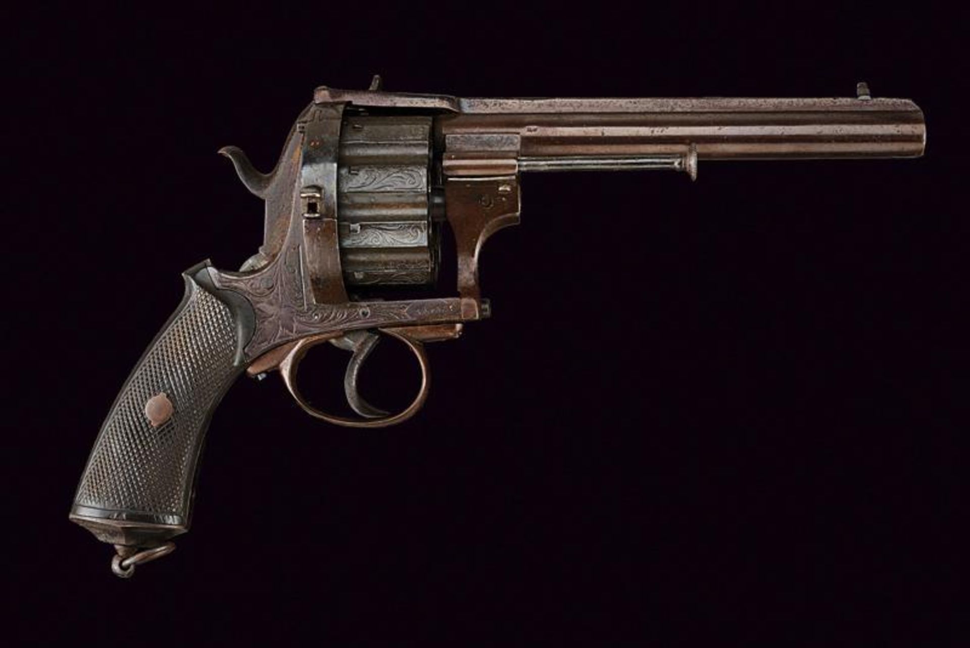 A rare ten-shot pin fire revolver - Bild 5 aus 5