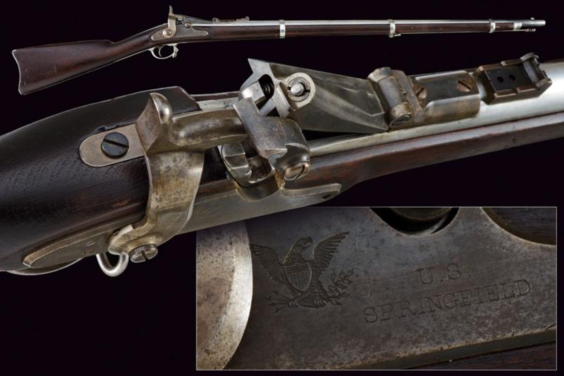 An 1866 model Allin Conversion Rifle