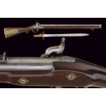 A Brunswick percussion rifle with bayonet