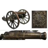 An outstadning bronze Cannon with Poldi-Pezzoli coat of Arms