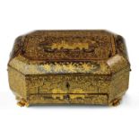A beautiful wooden box painted in gold