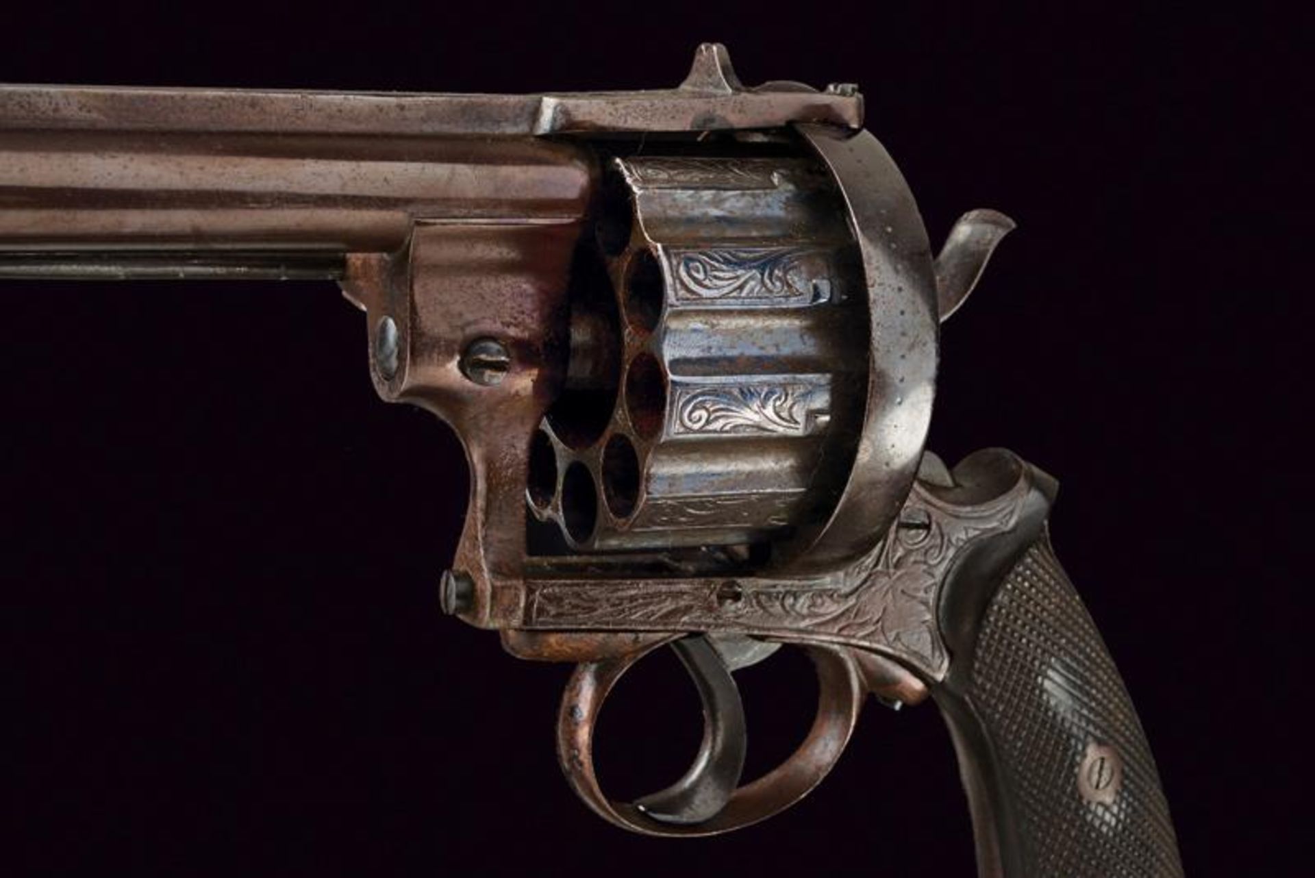 A rare ten-shot pin fire revolver - Bild 2 aus 5