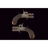 A fine pair of percussion pocket pistols with turnover barrels