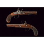 A fine pair of flintlock officer's pistols by T. Richards