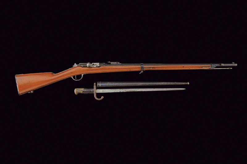 An 1874 M80 model bolt-action Gras rifle with bayonet - Image 7 of 7