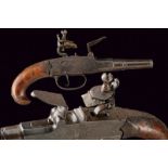 An unusual flintlock pocket pistol