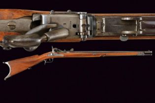 An 1851/63 model breech loading Milbank-Amsler rifle