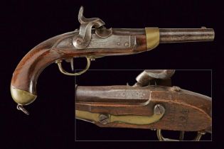 An 1842 model percussion cavalry pistol by Francotte