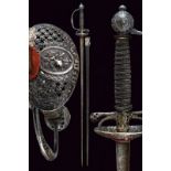 A beautiful silver-hilted small-sword