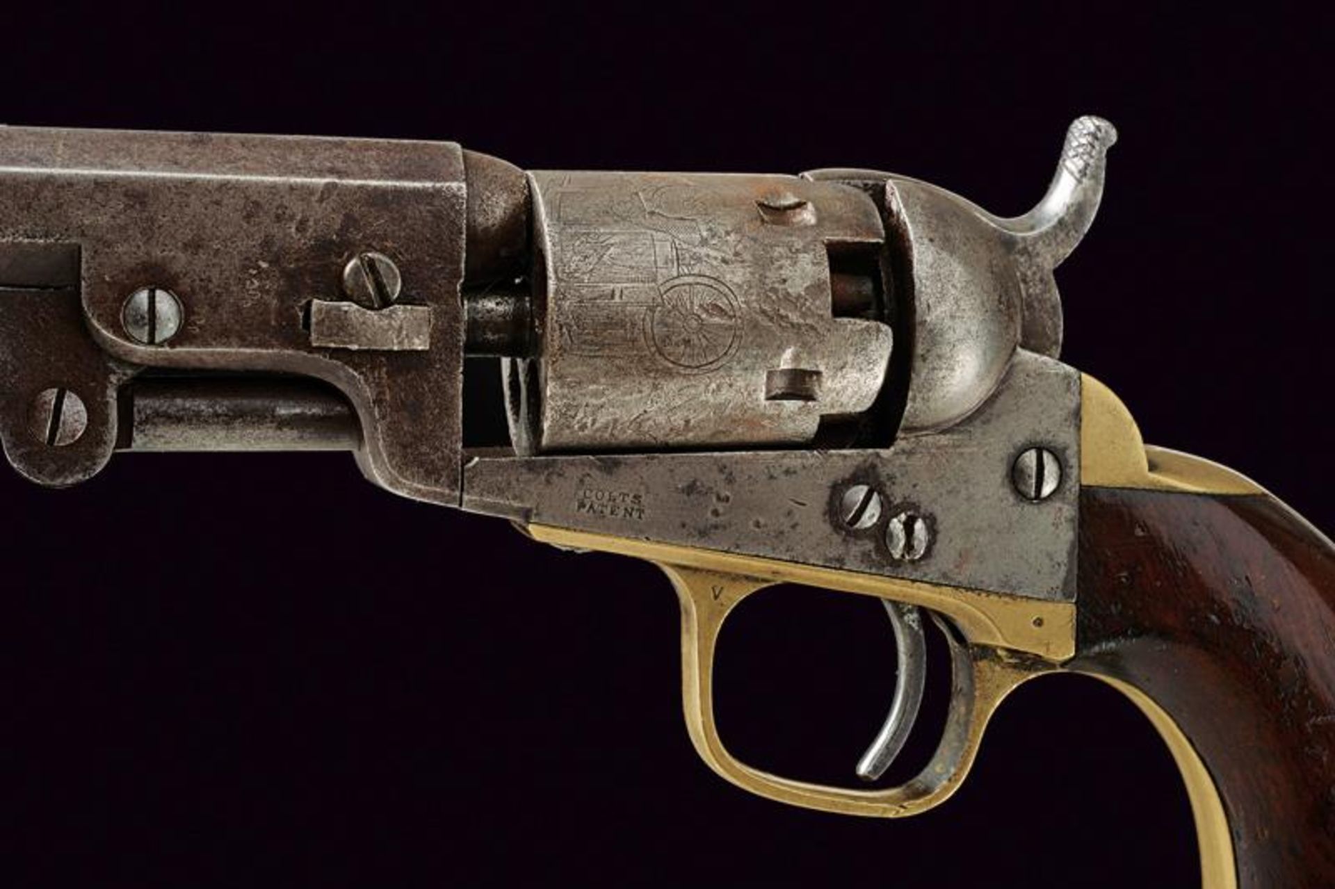 A Colt Model 1849 Pocket Revolver with second cylinder - Bild 3 aus 5
