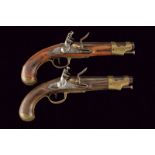 An officer's pair of flintlock pistols