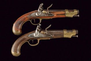 An officer's pair of flintlock pistols