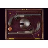 A pair of cased breech-loading target pistols by Gastinne Renette