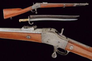 A rare 1872 model Milona carbine of Nagant production with bayonet