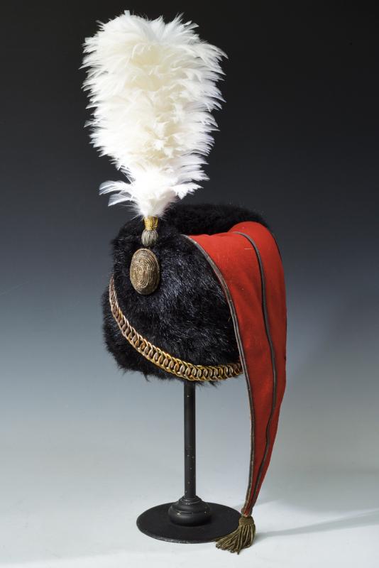 A very scarce busby for an officer of the prestigious 'Chasseurs de la Garde' cavalry regiment