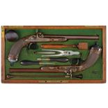 A fine cased pair of percussion pistols by Gastinne Renette