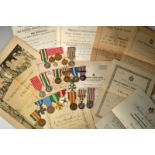 A big lot of medals and documents