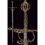 A skeleton rapier