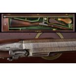 A cased single-shot percussion gun by John Manton