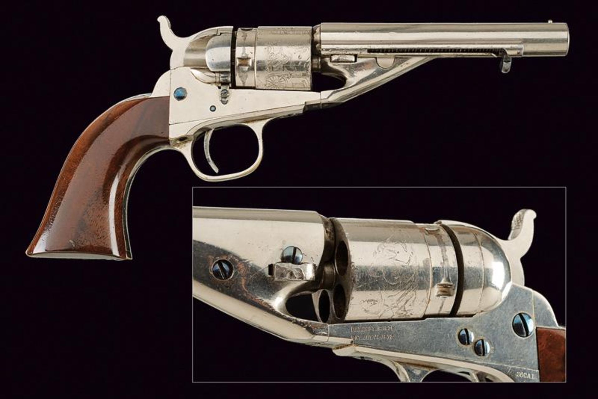 A 1862 Pocket Navy colt, Rimfire conversion, with extractor