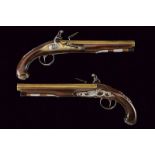 A fine pair of navy flintlock pistols by Richards