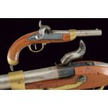 An 1842 model percussion cavalry pistol by Francotte