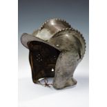 A three-comb helmet