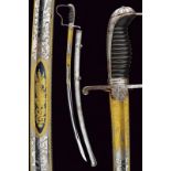 An officer's sabre with beautiful blade