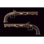 A pair of percussion target pistols by Bond