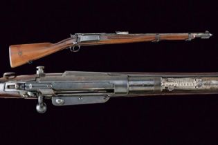 An 1889 model Krag-Jorgensen bolt-action rifle
