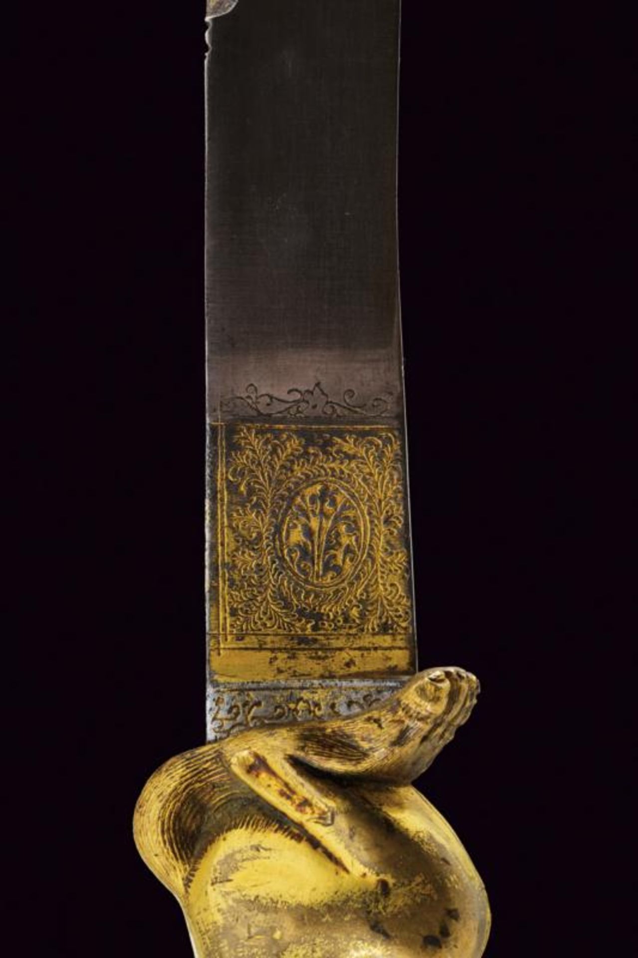 An unusual and rare gilt-bronze knife - Bild 2 aus 12