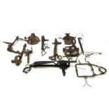 Ten animal traps and snares including Imbra, 'The Juby Trap', H. Lane gin trap, Pole Trap, mole trap