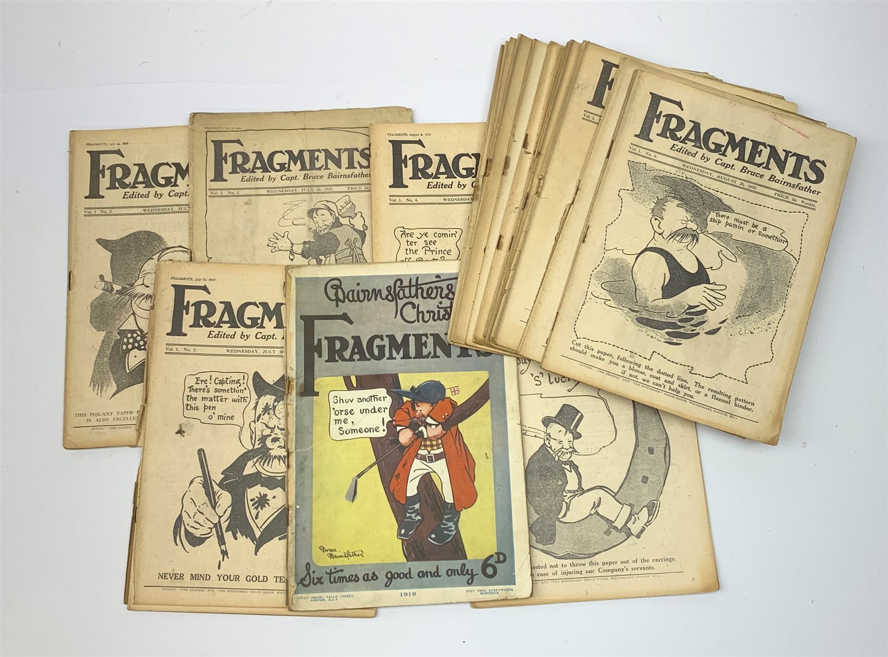 Bairnsfather (Capt. Bruce) Fragments, edited by Captain Bruce Bairnsfather, 1919, vol. 1, no. 1-19