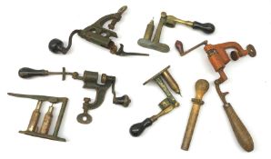 Six 19th/early 20th century shotgun cartridge re-loading tools