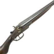 19th century Midland Gun Co. London & Birmingham 12-bore side-by-side double barrel hammer shotgun N