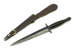 British Fairburn-Sykes style fighting knife, the cross-piece marked Venture H.M. Slater Sheffield L2