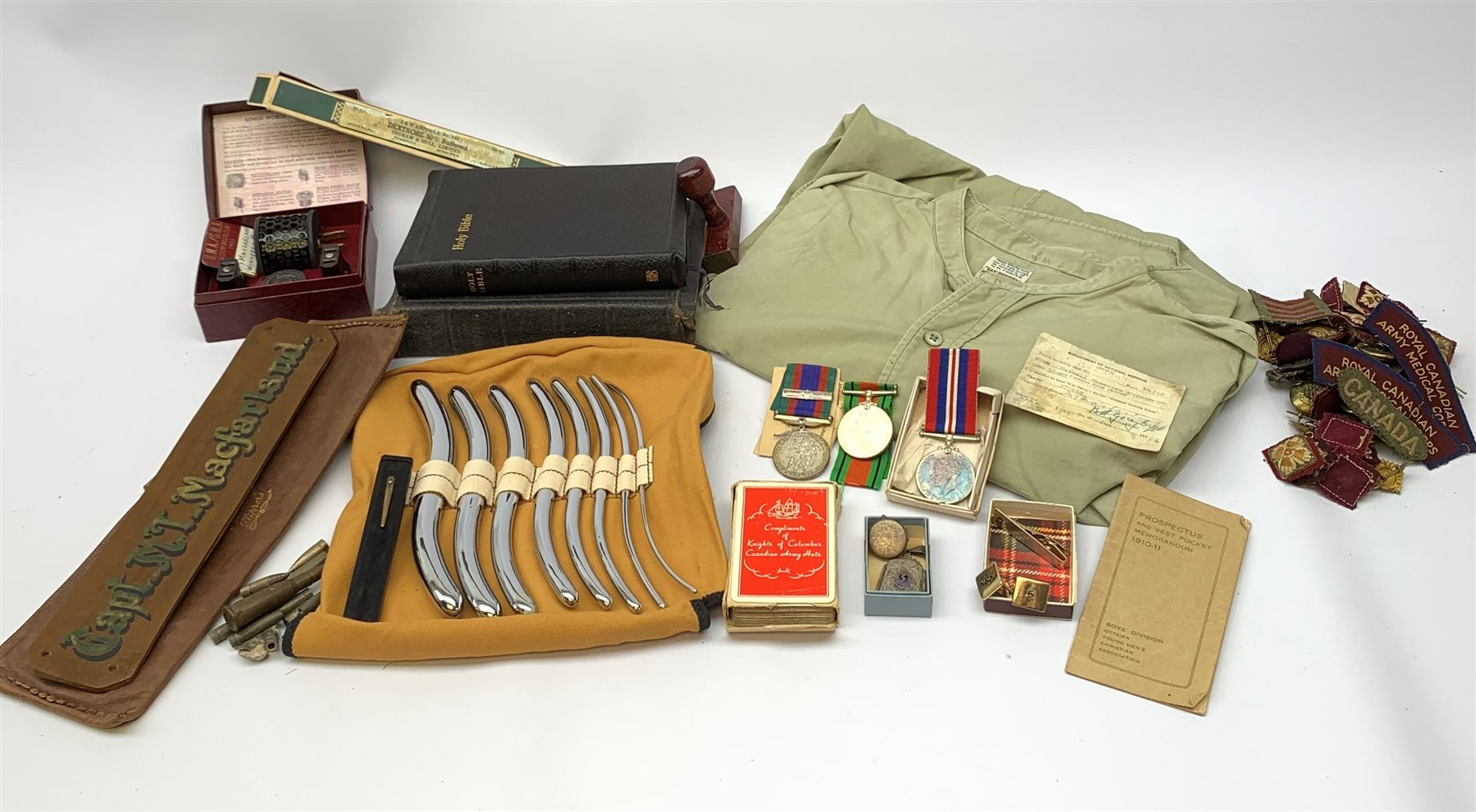 Archive of material and ephemera relating to Royal Canadian Army Medical Corps Lieutenant/Captain/Ma - Image 2 of 7