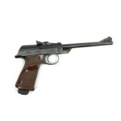 Walther .177 CO2 powered air pistol model LP53 with John Walker conversion, serial no.014371 L31cm,