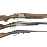 Miroku 12-bore box lock ejector over-and-under double barrel shotgun with walnut stock and 66cm barr