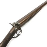 19th century J. Morrell of London 12-bore side-by-side double barrel hammer shotgun with Purdy thumb