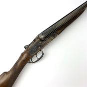 Spanish Victor Sarasqueta Eibar 12-bore sidelock ejector side-by-side double barrel shotgun with wal