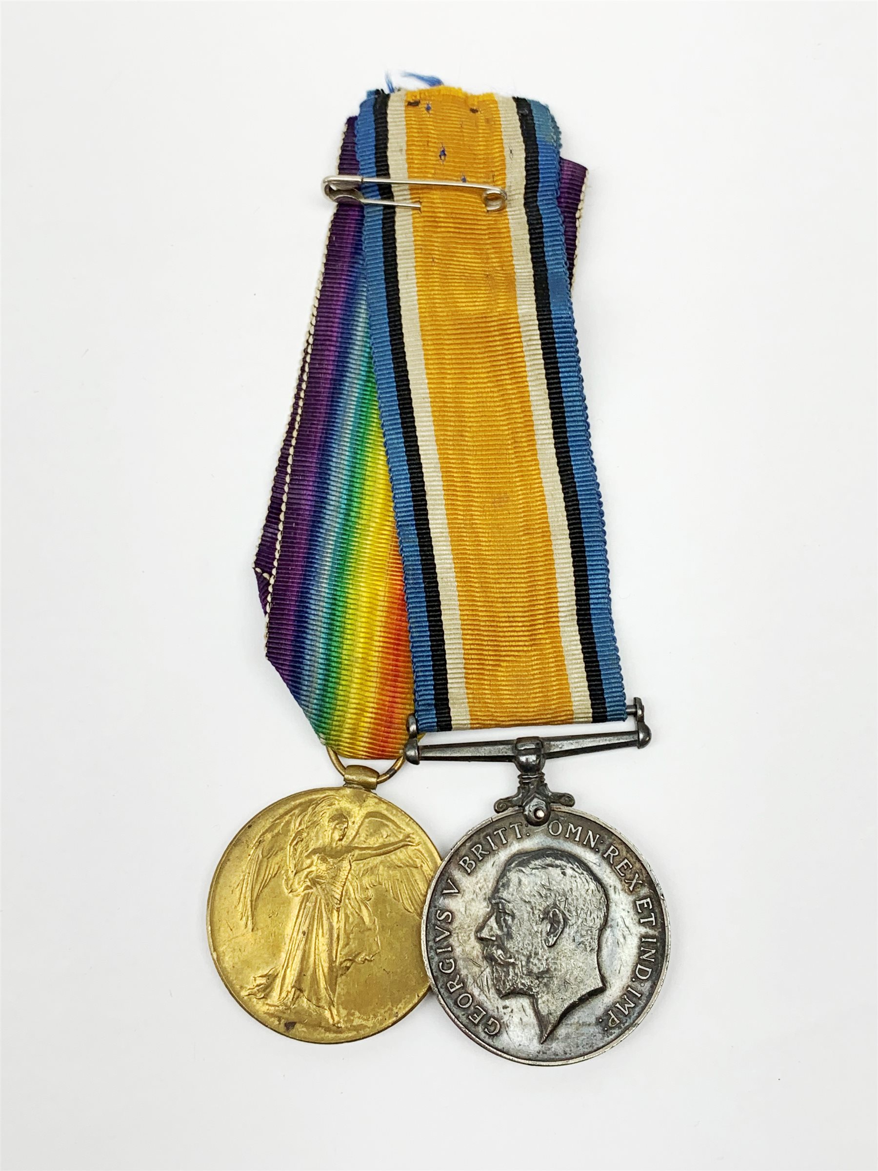 WW1 pair of medals comprising British War Medal and Victory Medal awarded to 151870 Gnr. J.W. Wass R - Image 2 of 8