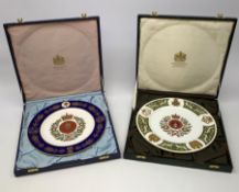 Two Spode Mulberry Hall limited edition collector's 27cm plates of military interest comprising Gree