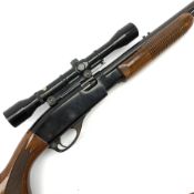 Remington Fieldmaster Model 572 rim-fire .22 pump action seventeen-shot long rifle with Nikko Stirli