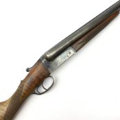 Spanish Armas Erbi 12-bore boxlock non-ejector side-by-side double barrel shotgun with walnut stock